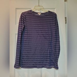 GAP Navy Sheer Stripe Long Sleeve